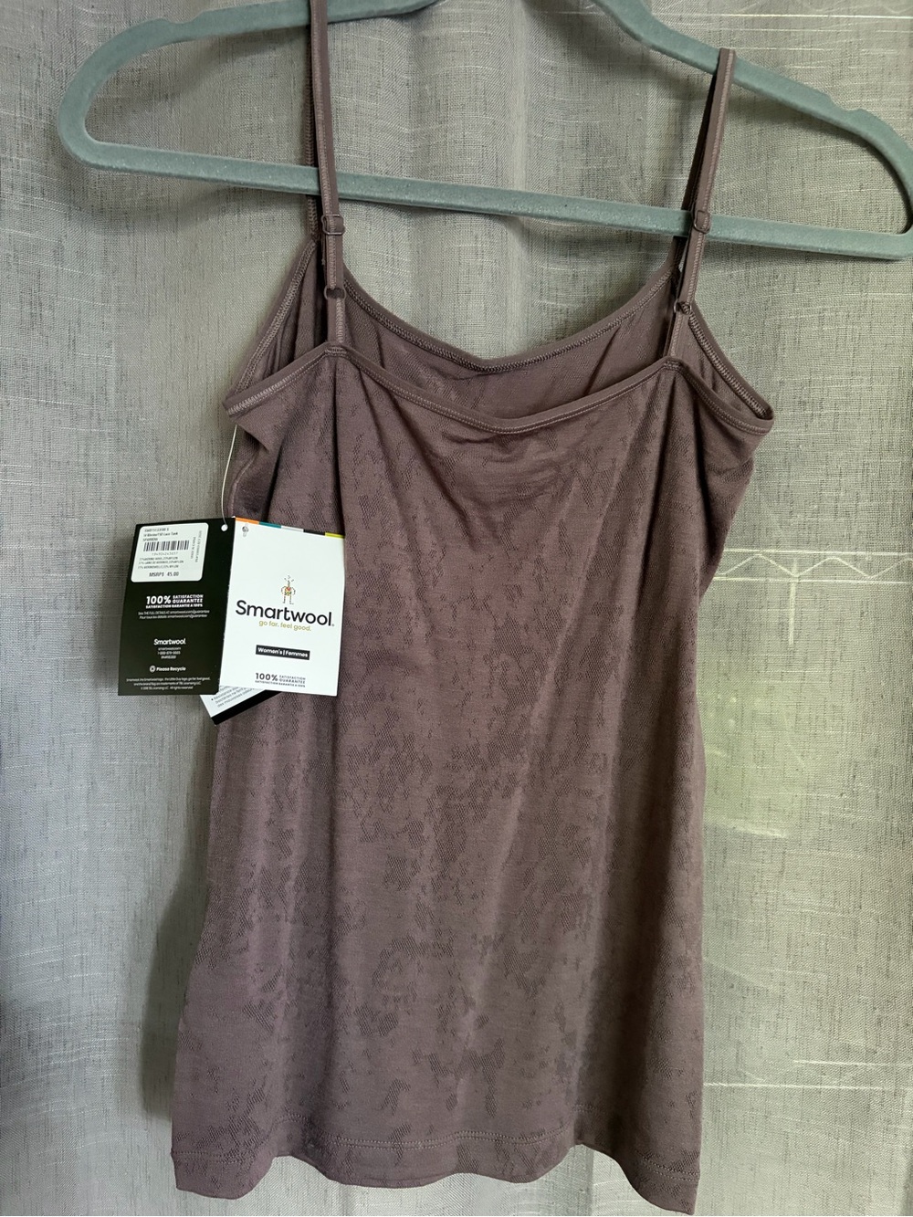Smartwool Merino 150 Stretch Lace Tank NWT Small, Sparrow - Picture 2 of 9